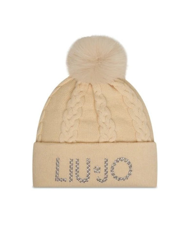 BERRETTO LIU JO DONNA BEANIE CON PONPON OAT MILK 2F5058 M0300 30003
