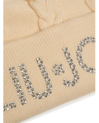 BERRETTO LIU JO DONNA BEANIE CON PONPON OAT MILK 2F5058 M0300 30003
