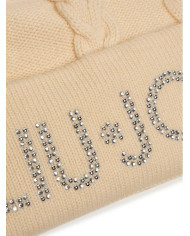 BERRETTO LIU JO DONNA BEANIE CON PONPON OAT MILK 2F5058 M0300 30003