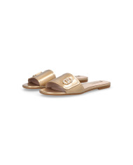 CIABATTE LIU JO DONNA SANDY 03 - SLIPPER METALLIC LIGHT GOLD SA6127EX02904178