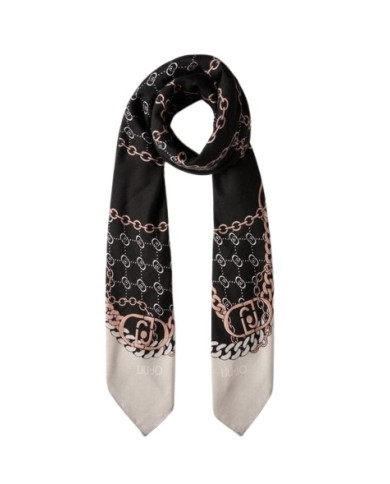 FOULARD  LIU JO DONNA ECS FOULARD LOGO METALFLOW 120X120 BLACK 2F5073 T0300 22222