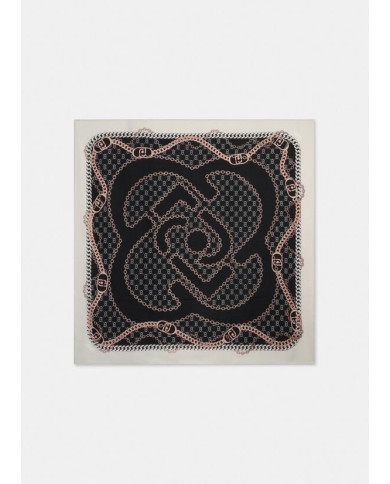 FOULARD  LIU JO DONNA ECS FOULARD LOGO METALFLOW 120X120 BLACK 2F5073 T0300 22222