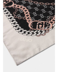 FOULARD  LIU JO DONNA ECS FOULARD LOGO METALFLOW 120X120 BLACK 2F5073 T0300 22222