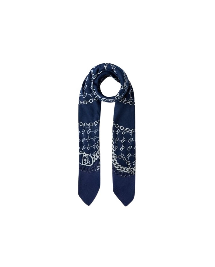 FOULARD  LIU JO DONNA ECS FOULARD LOGO METALFLOW 120X120 BLUE LAPIS 2F5073 T0300 09502