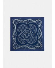FOULARD  LIU JO DONNA ECS FOULARD LOGO METALFLOW 120X120 BLUE LAPIS 2F5073 T0300 09502