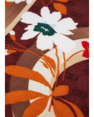 FOULARD LIU JO DONNA FLOWERY CON LOGO BORDEAUX 2F4097 T0300 00136