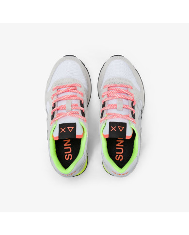 SNEAKERS SUN68 BAMBINO BOY'S JAKI FLUO (TEEN) Z36317T 01 BIANCO 