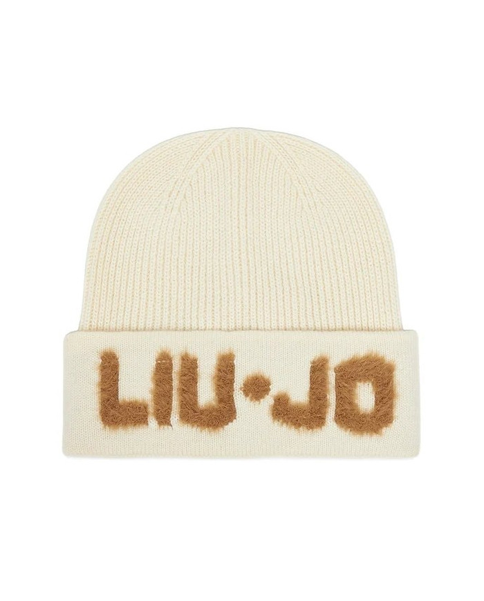 BERRETTO LIU JO DONNA BEANIE CON TAG BIANCO LANA 2F5059 M0300 10701