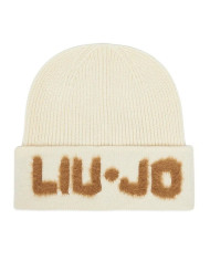 BERRETTO LIU JO DONNA BEANIE CON TAG BIANCO LANA 2F5059 M0300 10701