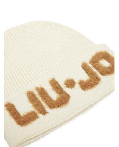 BERRETTO LIU JO DONNA BEANIE CON TAG BIANCO LANA 2F5059 M0300 10701