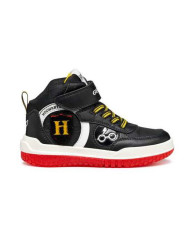 SNEAKERS GEOX BAMBINO J BUZZERLIGHT D - GEOBUCK+NYLO BLACK/RED J56MCD 054FU C0048/B