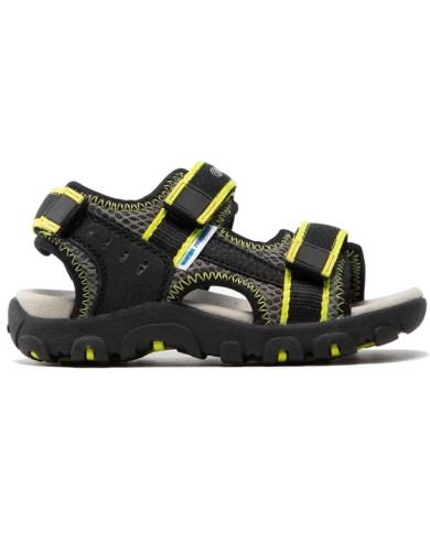 SANDALI GEOX BAMBINO STRADA   BLACK/FLUO YELLOW J1524A 014CE C9151 TG:26/27