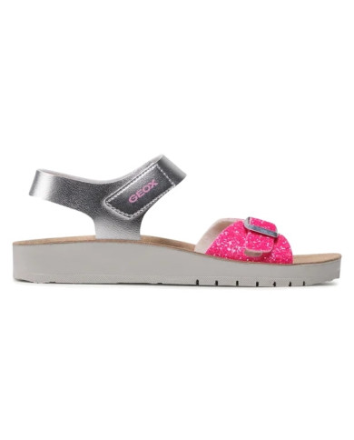 SANDALI GEOX BAMBINA COSTAREI  SILVER/FUCHSIA J15EAB 0NFEW C0162