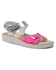 SANDALI GEOX BAMBINA COSTAREI  SILVER/FUCHSIA J15EAB 0NFEW C0162