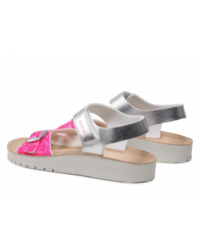 SANDALI GEOX BAMBINA COSTAREI  SILVER/FUCHSIA J15EAB 0NFEW C0162