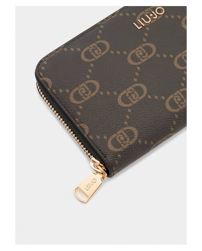 PORTAFOGLIO LIU JO  DONNA ECS XL ZIP AROUND BLACK 19X10X2CM AF5170 E0668 22222