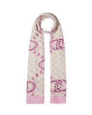 SCIARPA SCIALLE LIU JO DONNA STOLA ROSA LOGO MONOGRAM 90X180CM 2A5029 T0300 X0661
