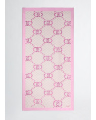 SCIARPA SCIALLE LIU JO DONNA STOLA ROSA LOGO MONOGRAM 90X180CM 2A5029 T0300 X0661