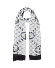 SCIARPA SCIALLE  LIU JO DONNA STOLA NERO LOGO MONOGRAM  90X180CM 2A5029 T0300 22222