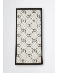 SCIARPA SCIALLE  LIU JO DONNA STOLA NERO LOGO MONOGRAM  90X180CM 2A5029 T0300 22222