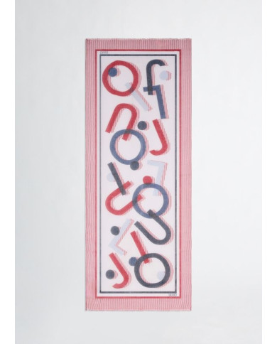 SCIARPA SCIALLE  LIU JO DONNA STOLA MIX PRINT ROSSO 70X180CM 2A5051 T0300 M9360