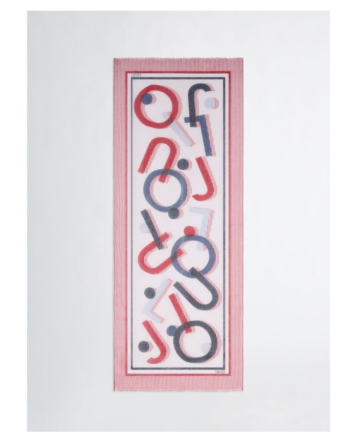 SCIARPA SCIALLE  LIU JO DONNA STOLA MIX PRINT ROSSO 70X180CM 2A5051 T0300 M9360