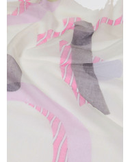 SCIARPA SCIALLE  LIU JO DONNA STOLA MIX PRINT ROSA  70X180CM 2A5051 T0300 M9359