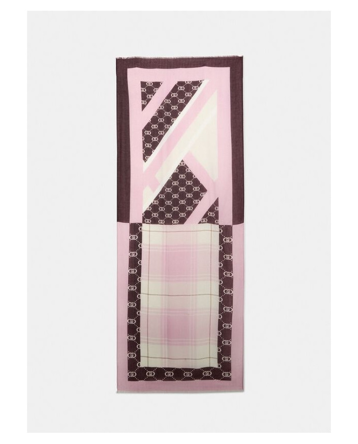 SCIARPA SCIALLE  LIU JO DONNA STOLA CHECK ROSA 70x180CM 2F5072 T0300 43204