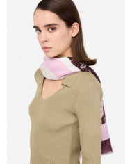 SCIARPA SCIALLE  LIU JO DONNA STOLA CHECK ROSA 70x180CM 2F5072 T0300 43204