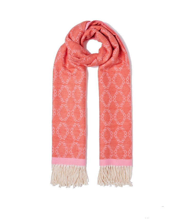 SCIARPA LIU JO DONNA STOLA ROSA CON LOGO 2F3078 T0300 09933