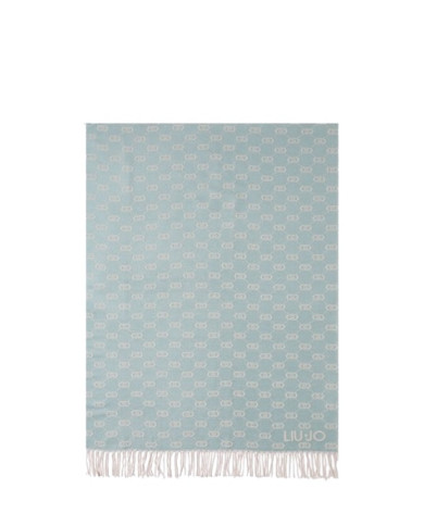 SCIARPA LIU JO DONNA STOLA MINT SHAKE LOGO LUREX JACQUARD  2F4096 T0300 55706