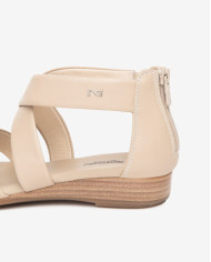 SANDALO CON TACCO NEROGIARDINI DONNA TAMIGI LINO TR VIESTE 415 AMBRA TACCO 2,5CM E615830D/453