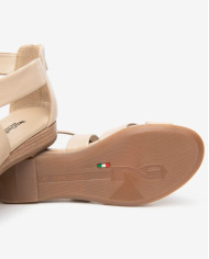 SANDALO CON TACCO NEROGIARDINI DONNA TAMIGI LINO TR VIESTE 415 AMBRA TACCO 2,5CM E615830D/453