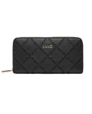 PORTAFOGLIO LIU JO  DONNA ECS XL ZIP AROUND BLACK 19.5X10X2CM AF5170 E0538 22222