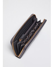 PORTAFOGLIO LIU JO  ECS S BIFOL ANTRACITE GRANDE ZIP 19X2X10CM AF4025 E0037 04020