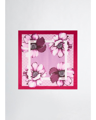 FOULARD LIU JO DONNA STOLA SANGRIA FLOREALE 90X90CM 2A5027 T0300 00949