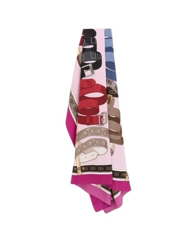 FOULARD LIU JO DONNA STOLA MIX OF BELTS PINK 120x120CM 2A5028 T0300 72624