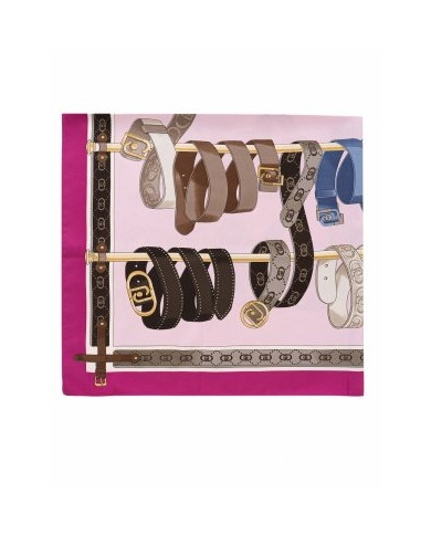 FOULARD LIU JO DONNA STOLA MIX OF BELTS PINK 120x120CM 2A5028 T0300 72624