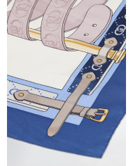 FOULARD LIU JO DONNA STOLA MIX OF BELTS BLUE 120x120CM 2A5028 T0300 93953