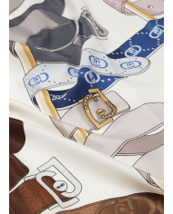 FOULARD LIU JO DONNA STOLA MIX OF BELTS BLUE 120x120CM 2A5028 T0300 93953