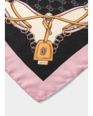 FOULARD LIU JO DONNA ECS STOLA DOUBLE STRAP BLACK 70X180 2F5079 T0300 22222