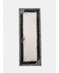 FOULARD LIU JO DONNA ECS STOLA PEARLS ANIMAL BLACK 70X180 2F5081 T0300 22222