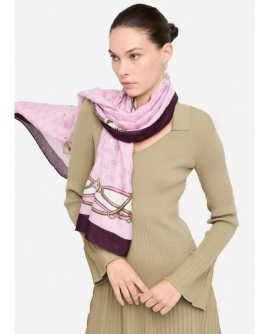 FOULARD LIU JO DONNA ECS STOLA DOUBLE STRAP FRAGRANT LILLAC 70X180 2F5079 T0300 43204