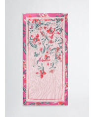 FOULARD  LIU JO DONNA STOLA SANGRIA ANIMALIER FLOREALE 90X180CM 2A5030 T0300 00949