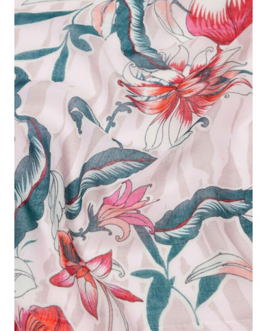 FOULARD  LIU JO DONNA STOLA SANGRIA ANIMALIER FLOREALE 90X180CM 2A5030 T0300 00949