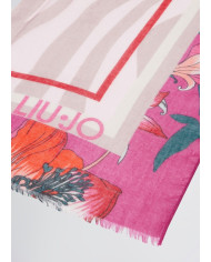 FOULARD  LIU JO DONNA STOLA SANGRIA ANIMALIER FLOREALE 90X180CM 2A5030 T0300 00949