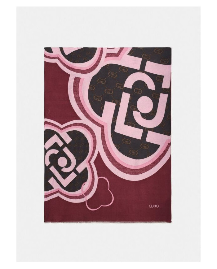 FOULARD  LIU JO DONNA STOLA PORTALOGO RED WINE 70X180 2F5082 T0300 91726