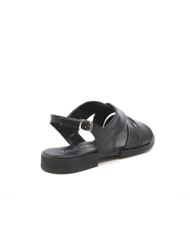 SANDALO BASSO RAQUEL PEREZ DONNA NAPA NEGRO PISO DUQUESA ADESSO 03 17570