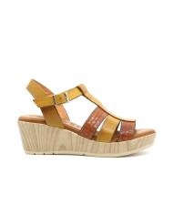 SANDALO ZEPPA RAQUEL PEREZ REJILLA CUERO-VAQ MOSS DONNA HOLLYWOO 17152