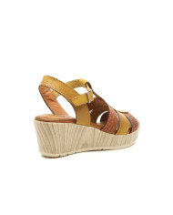 SANDALO ZEPPA RAQUEL PEREZ REJILLA CUERO-VAQ MOSS DONNA HOLLYWOO 17152